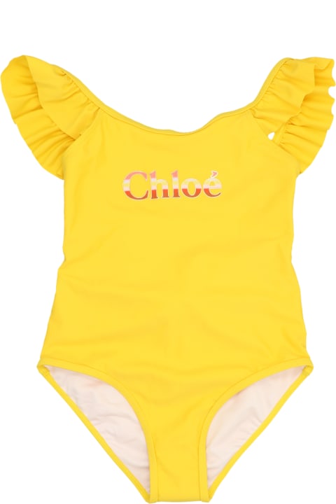 Logo Print One-piece Swimsuit