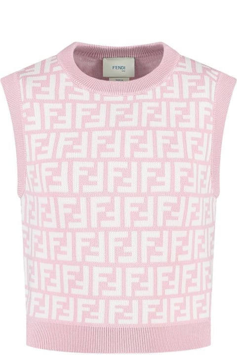 Fendi Topwear for Girls Fendi Junior Jersey Top