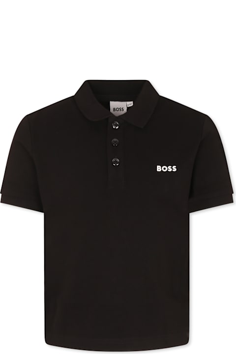 Hugo Boss T-Shirts & Polo Shirts for Women Hugo Boss Black Polo For Boy With Logo