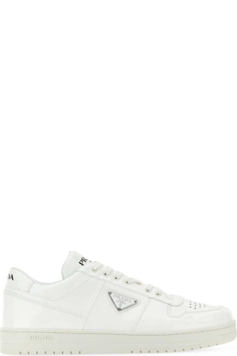 Prada Sneakers for Men Prada White Leather Downtown Sneakers