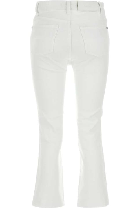 7 For All Mankind Clothing for Women 7 For All Mankind White Stretch Denim Logan Stovepipe Jeans