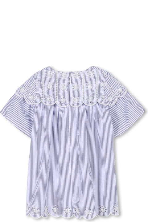 Bodysuits & Sets for Baby Girls Chloé Abito A Righe Con Ricamo A Fiori