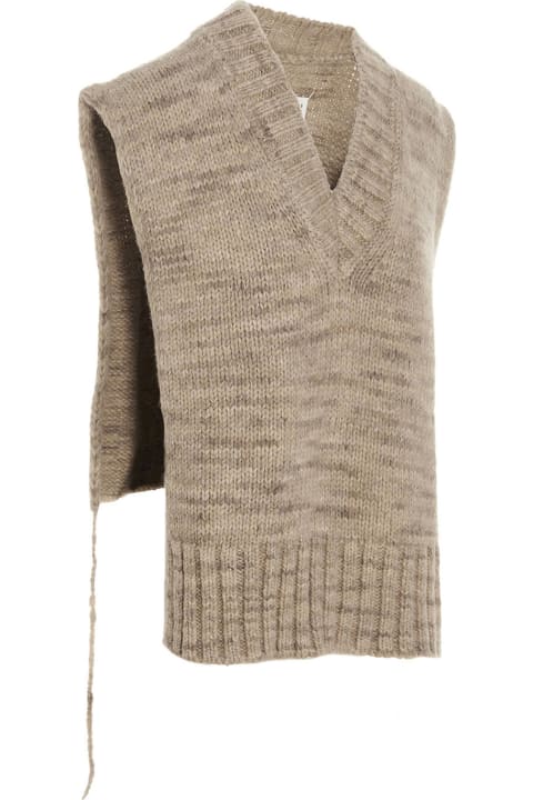 Coats & Jackets for Women Maison Margiela Alpaca Wool And Cotton Blend Vest