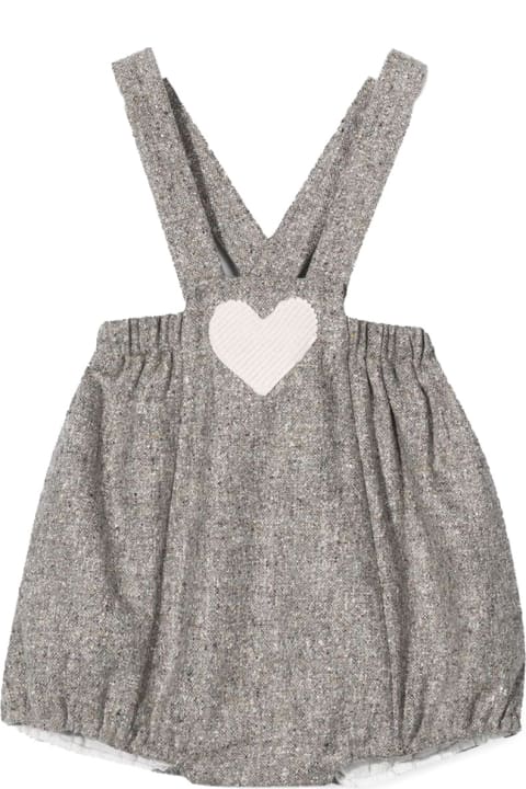 La stupenderia Bottoms for Baby Girls La stupenderia Wool And Silk Dungarees