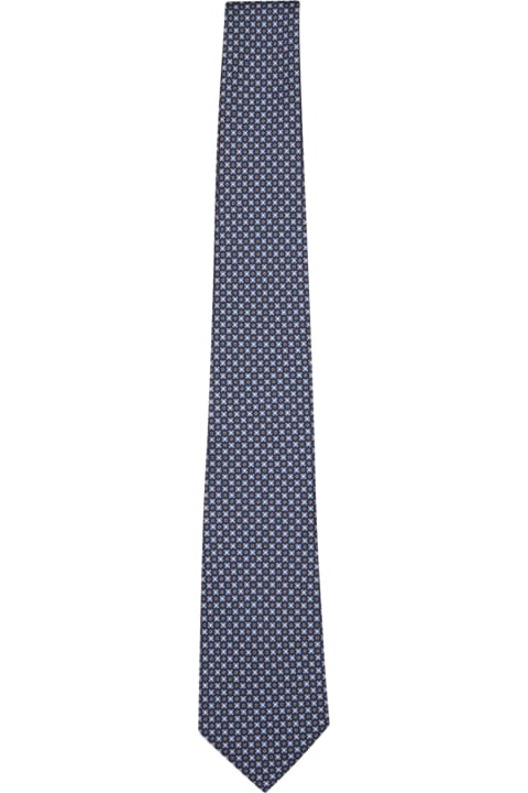 Canali Ties for Men Canali Blue/blue Microflower Tie