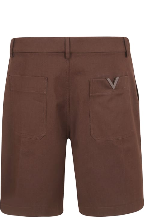 Valentino Garavani Pants for Men Valentino Garavani Bermuda V Metallic Detail
