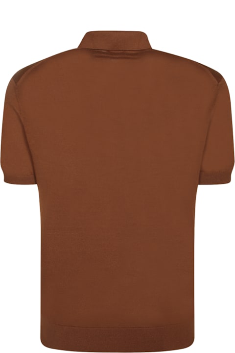 メンズ Zegnaのトップス Zegna Premium Cotton Polo Shirt In Brown