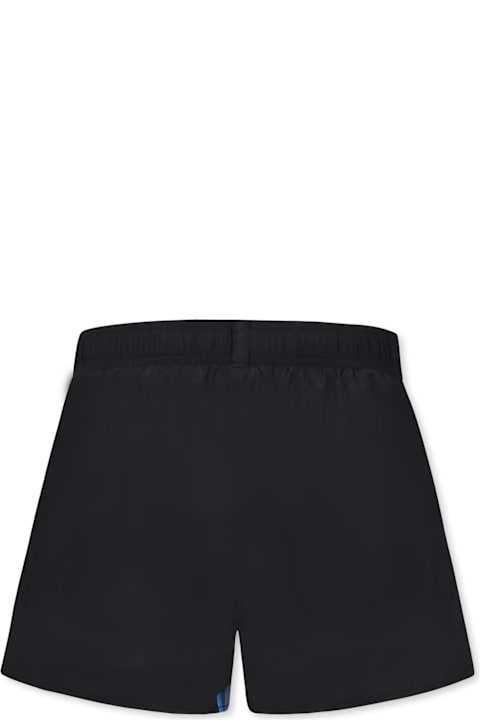 Dsquared2 Swimwear for Boys Dsquared2 Black Swim Shorts For Boy With Logo