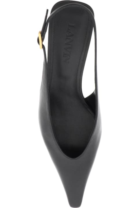 High-Heeled Shoes for Women Lanvin Leather Slingback Mules