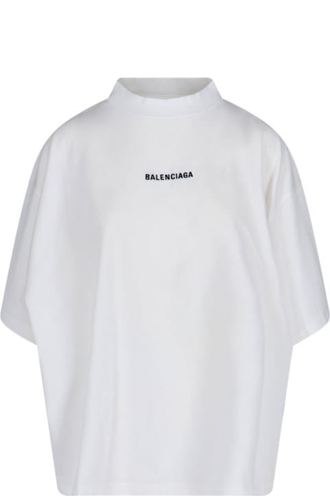 Balenciaga Clothing for Men Balenciaga Logo Crop T-shirt