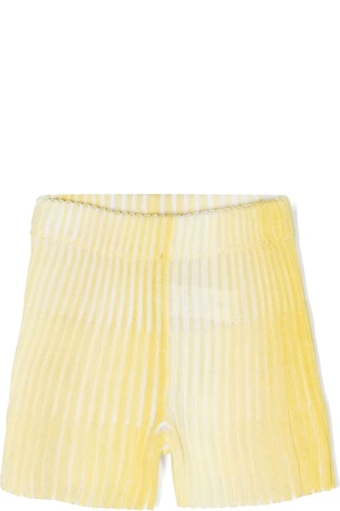 Fashion for Girls Missoni Kids Yellow Ribbed Knitted Shorts