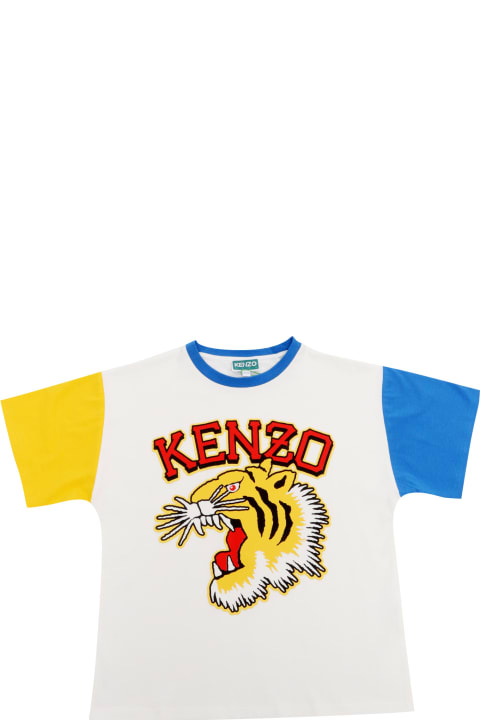 Fashion for Women Kenzo Kids White T-shirt With Print