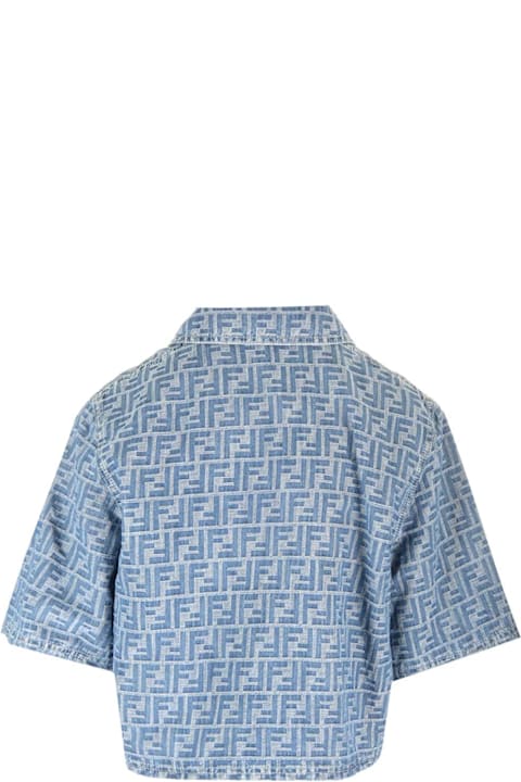 Fendi Coats & Jackets for Women Fendi Chambray Cropped Shirt