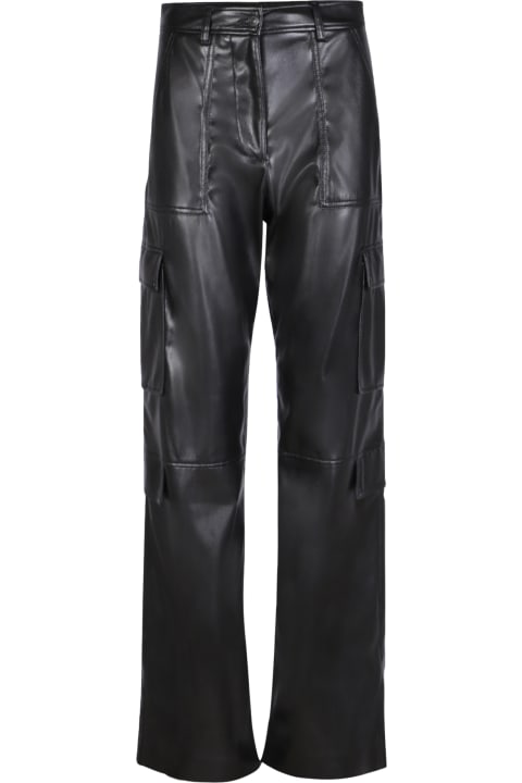 Homeware MSGM Black Leather-like Pants