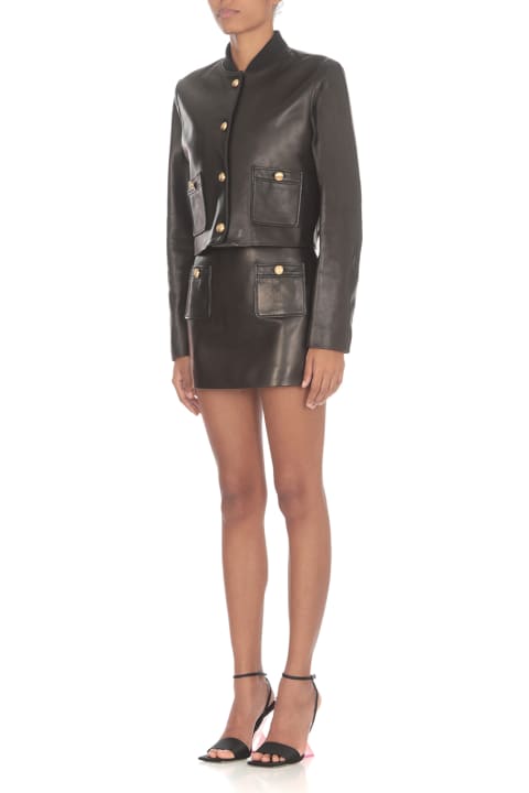 Palm Angels Coats & Jackets for Women Palm Angels Pebbled Jacket