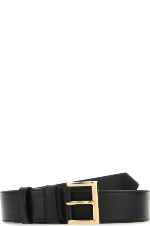 Prada for Kids Prada Black Leather Belt