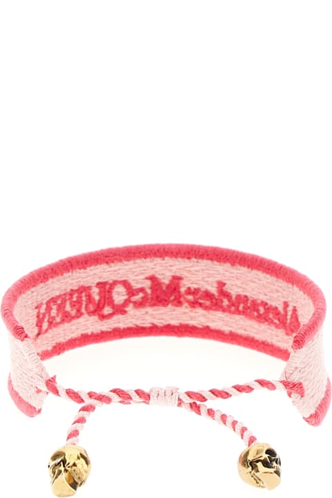Alexander McQueen Jewelry for Women Alexander McQueen Embroidered Logo Bracelet