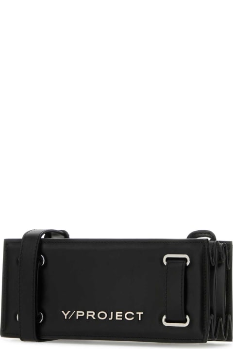 Y/Project Bags for Women Y/Project Black Leather Crossbody Bag