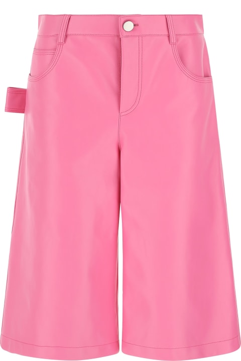 Homeware Bottega Veneta Pink Nappa Leather Bermuda Shorts