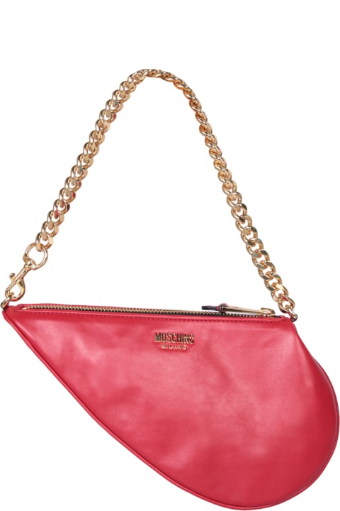 Bags for Women Moschino Red Leather Shoulder Bag