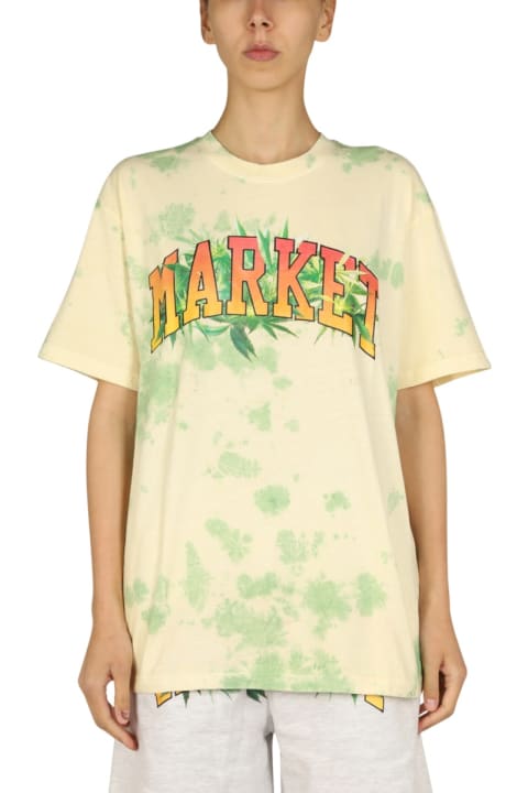 Market Topwear for Women Market Logo Print T-shirt