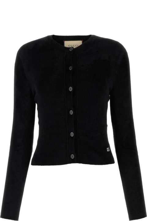 Gucci Sweaters for Women Gucci Black Viscose Blend Cardigan