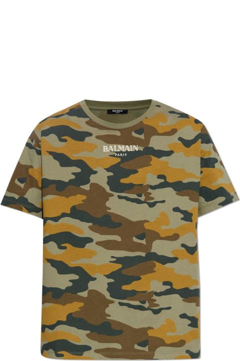 Balmain Topwear for Men Balmain Camouflage Vintage T-shirt
