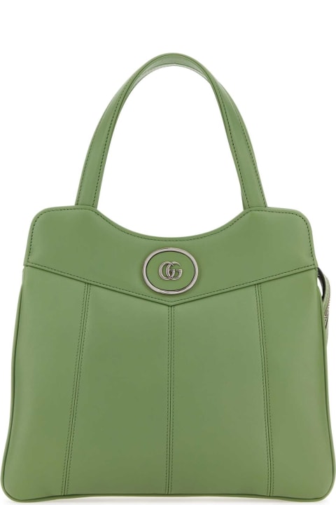 Trending Now for Women Gucci Sage Green Leather Small Petite Gg Handbag