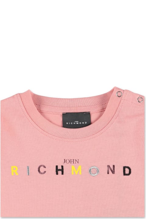 John Richmond T-shirt Rosa In Jersey Di Cotone