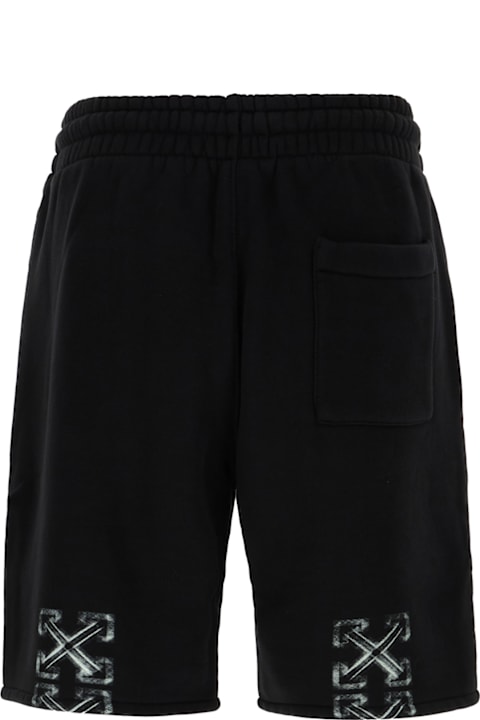Off-White Pants for Men Off-White Black Cotton Bermuda Shorts