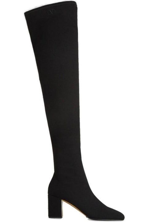 Fashion for Women Valentino Garavani Square Toe Thigh-length Boots