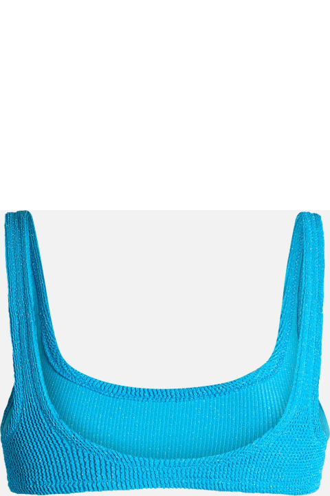 Homeware MC2 Saint Barth Woman Turquoise Classic Lurex Crinkle Bralette Naima