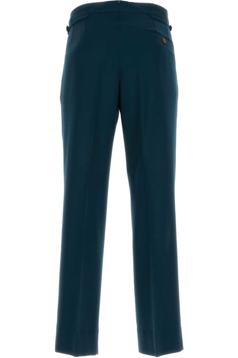 أدوات منزلية Vivienne Westwood Petrol Blue Wool Sang Pant