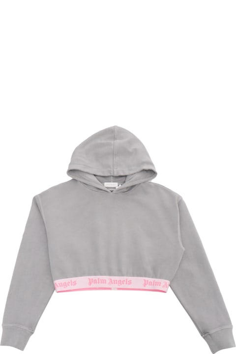 Homeware Palm Angels Gray Cropped Sweatshirt
