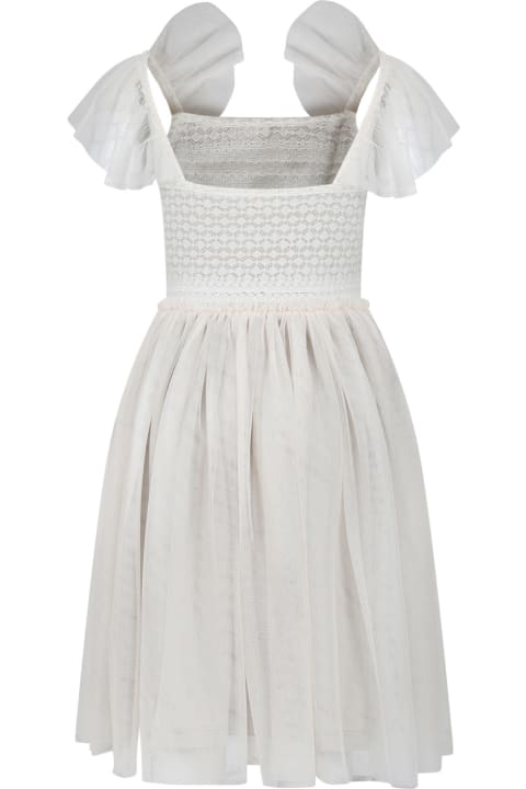 Dresses for Girls Caffe' d'Orzo Elegant Ivory Tulle Dress
