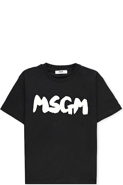 MSGM T-Shirts & Polo Shirts for Boys MSGM Logo Printed Crewneck T-shirt