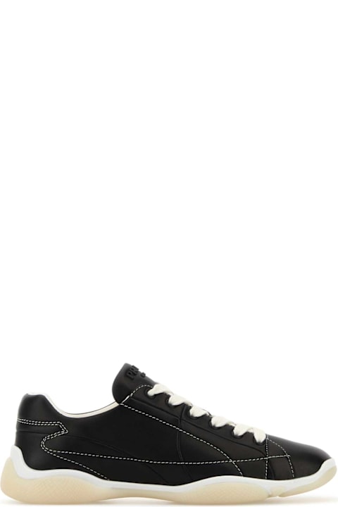 Homeware Prada Black Leather Sneakers