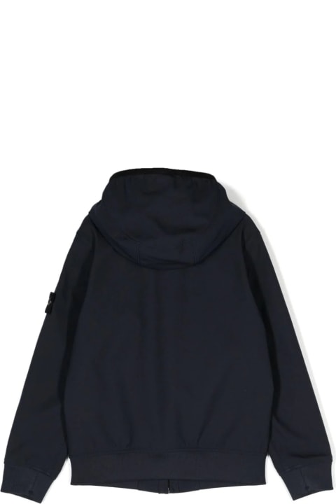Fashion for Women Stone Island Junior Navy Blue Light Soft Shell-r E.dye Jacket In Recycled Polyester