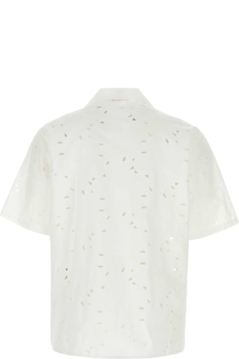 Valentino Garavani for Men Valentino Garavani White Cotton Blend Shirt