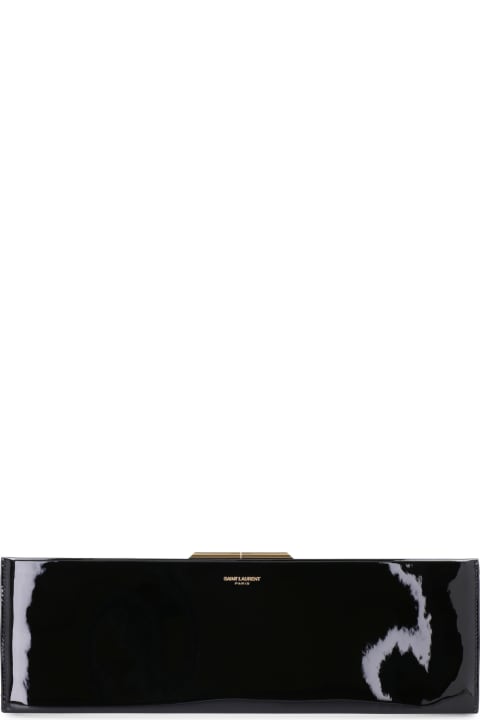 Midnight Patent Leather Clutch