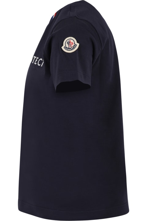 Homeware Moncler Blue T-shirt For Boy With Logo