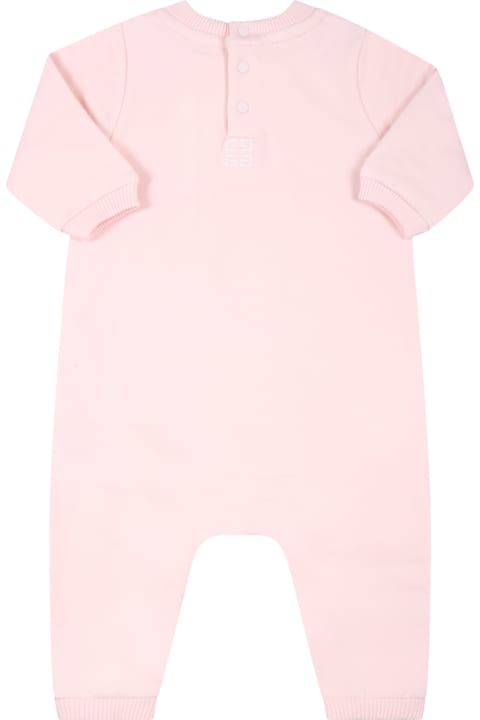 Pink Babygrow For Baby Girl With Logo