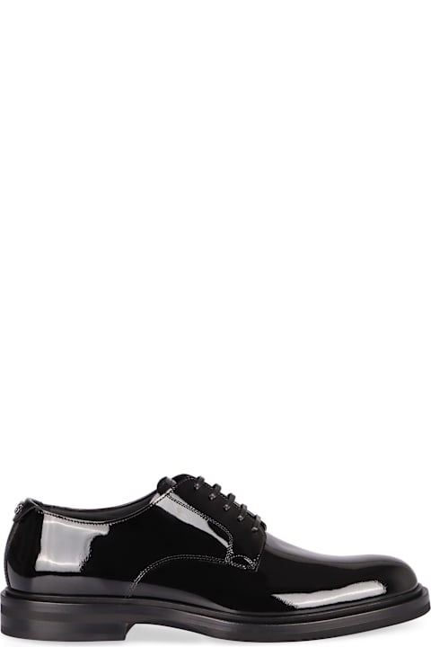 Laced Shoes for Men Dolce & Gabbana Patent Leather Lace-up Derby Shoes