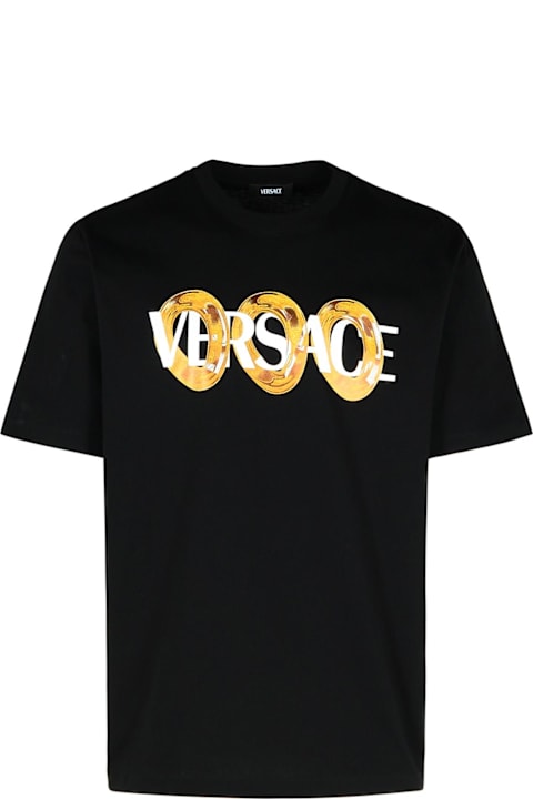 Versace Sale for Men Versace Black Cotton T-shirt
