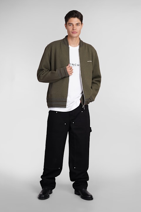 Givenchy معاطف وجواكت لـ القسم الرجالي Givenchy Bomber In Green Wool