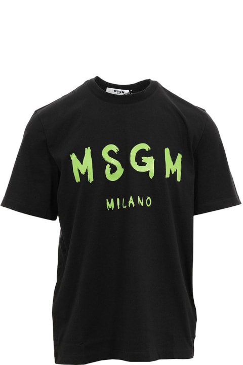 MSGM for Men MSGM Logo Printed Crewneck T-shirt