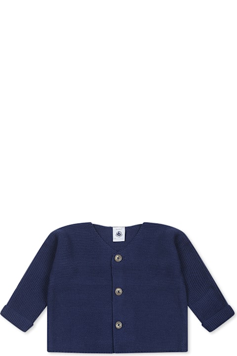 Petit Bateau Sweaters & Sweatshirts for Baby Girls Petit Bateau Blue Cardigan For Baby Kids