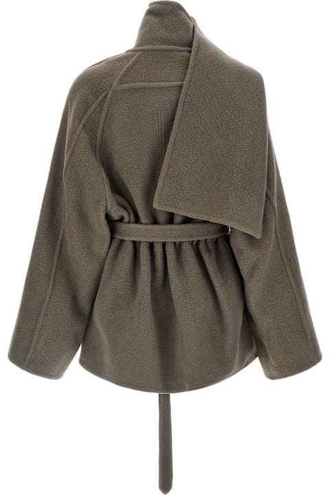 Rick Owens معاطف وجواكت لـ السيدات Rick Owens 'scarf Flight' Coat
