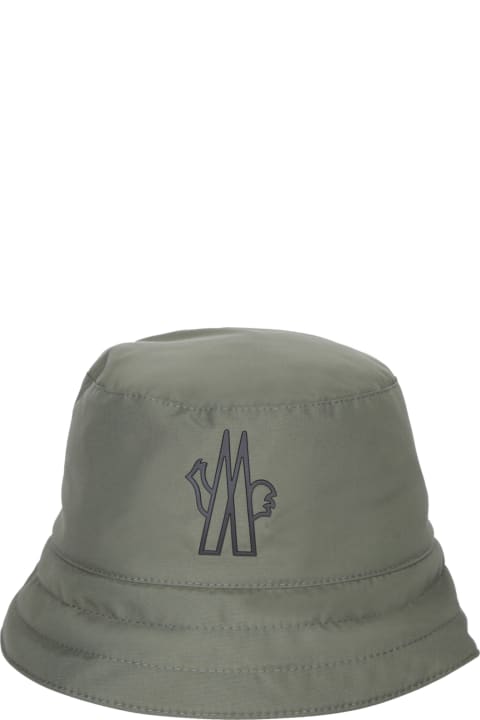 Hats for Women Moncler Grenoble Nylon Green Bucket Cap