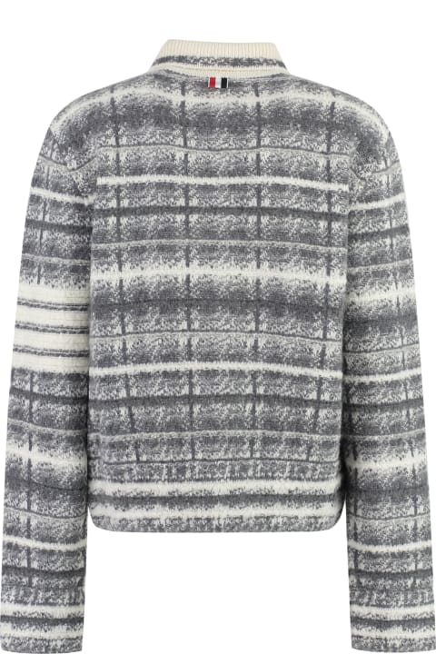 Sweaters for Women Thom Browne Checked Wood Jacket